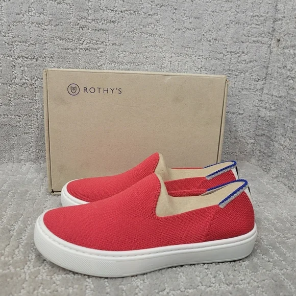 Rothys The Kids Sneaker Red Lollipop Slip On Shoes Little Kids Size 12, 13